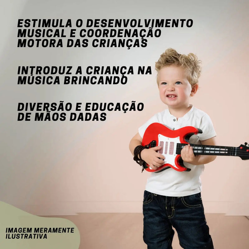 Guitarra Musical Infantil com Teclas